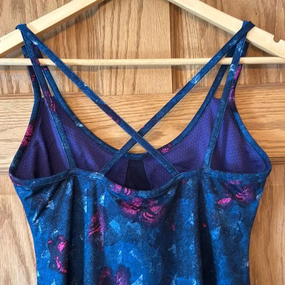 PATAGONIA Garden City Dress Navy Floral Strappy